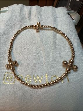 Enewton Extends Gold Bead Cross Accent Bracelet - Gold-Preowned like new